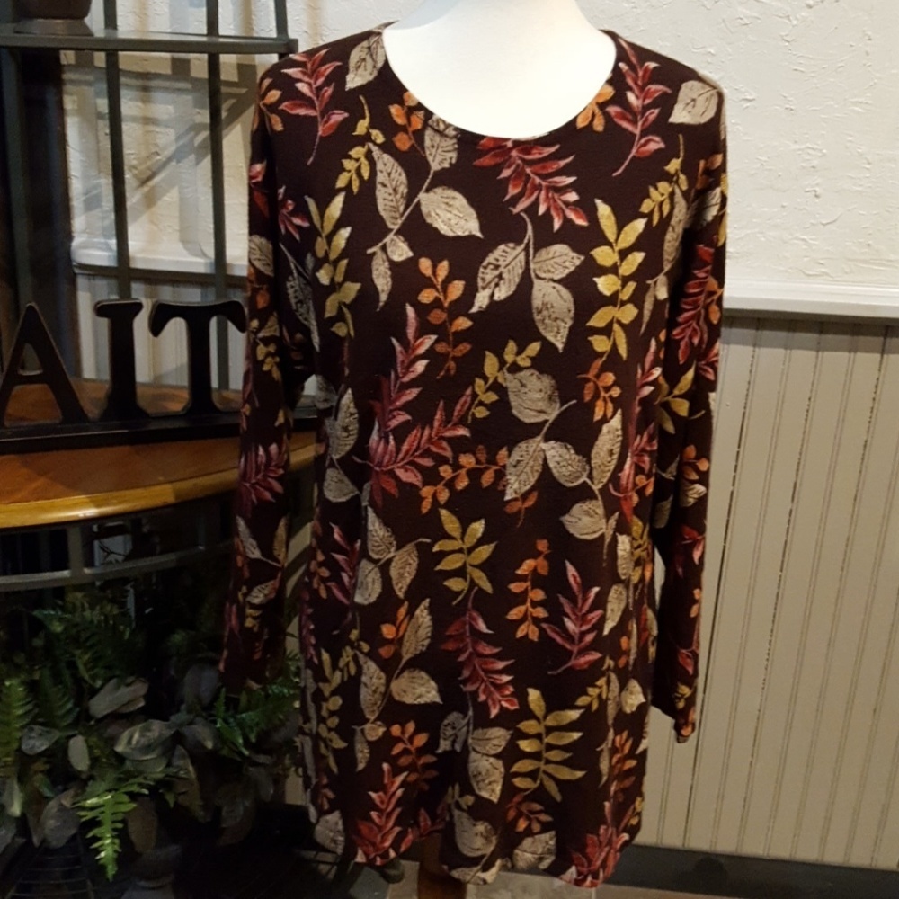 💕Leaf Tunic Sweater